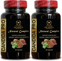 Candida Support Complex - Fresh White Oregano Leaf, Anise Seeds Supplement, Intestinal Flora Balance, Candida Cleanse Support, Digestive and Gut Health - 2 Bottles 120 Capsules