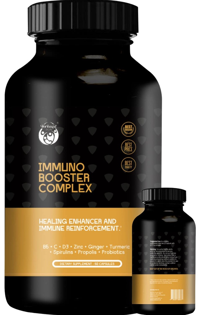 Defense support Strengthen your immune system and protect your health with10-in-1, combination of Vitamins C, D3, B6, Zinc, Echinacea, Ginger, Turmeric, Spirulina, Propolis and Probiotics. 60 cap