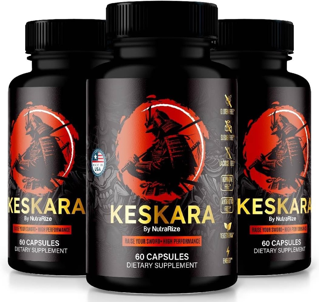 (3 Pack) Keskara Pills for Men, Keskara Capsules, Keskara Male Supplement, Premium Performance Support, Natural Formula for Muscle Growth and Overall Health, Official Reviews (180 Capsules)