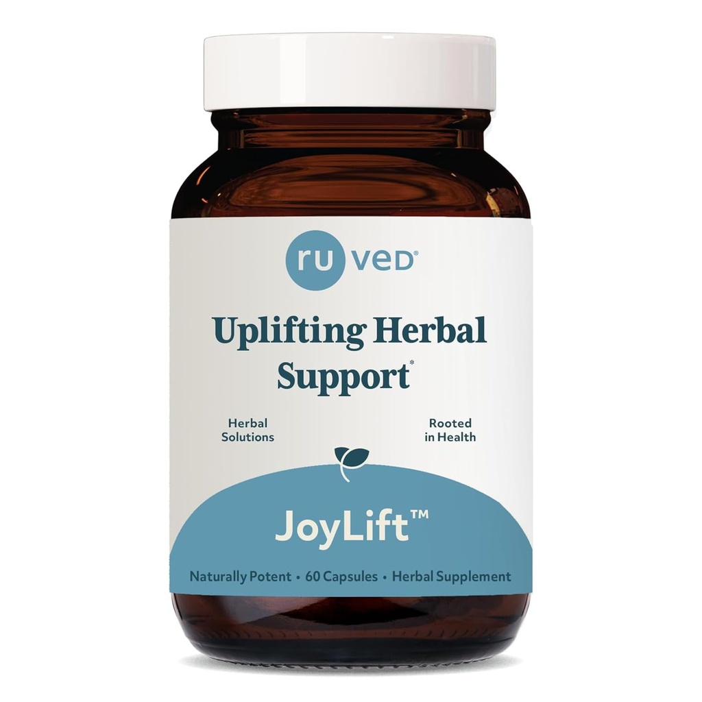 R-U VED ruved JoyLift - Saffron and Ashwagandha Supplements, Uplifting Formula for Women and Men, Herbal Support for Adults - 60 Servings