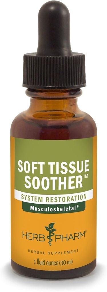 Herb Pharm Soft Tissue Soother Herbal Liquid Formula for Musculoskeletal System Support - 1 Ounce