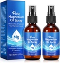 Magnesium Spray 2 pack, Magnesium Oil for Feet, Body, Skin, Sleep, Muscle Relaxation, 100% Pure Natural Topical Magnesium Oil Spray, Easy to Absorb