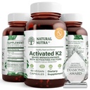 Natural Nutra Full Spectrum Vitamin K2 Supplement, Support Cardiovascular Health, Liver Function, Metabolic Health, Heart Health, Help Promotes Bone & Dental Health, 75 mcg, 60 Capsules (Pack of 2)