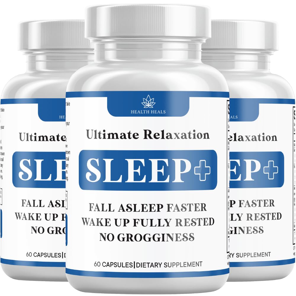 Relaxation Sleep Aid, Natural Non-Habit Forming, Sleep Supplement Developed to Support for Longer & Better Sleep, Chamomile, Magnesium, Melatonin, Ashwagandha, GABA, Drug-Free (180 Count)