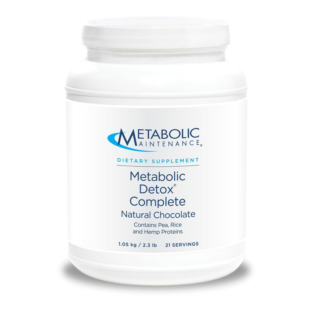 Metabolic Maintenance Metabolic Detox Complete - 20 g Plant Protein - Nutritional Powder for Detoxification & Elimination Diets - Hypoallergenic & Non-GMO - Chocolate Flavor - 21 Servings - 2.3 lbs