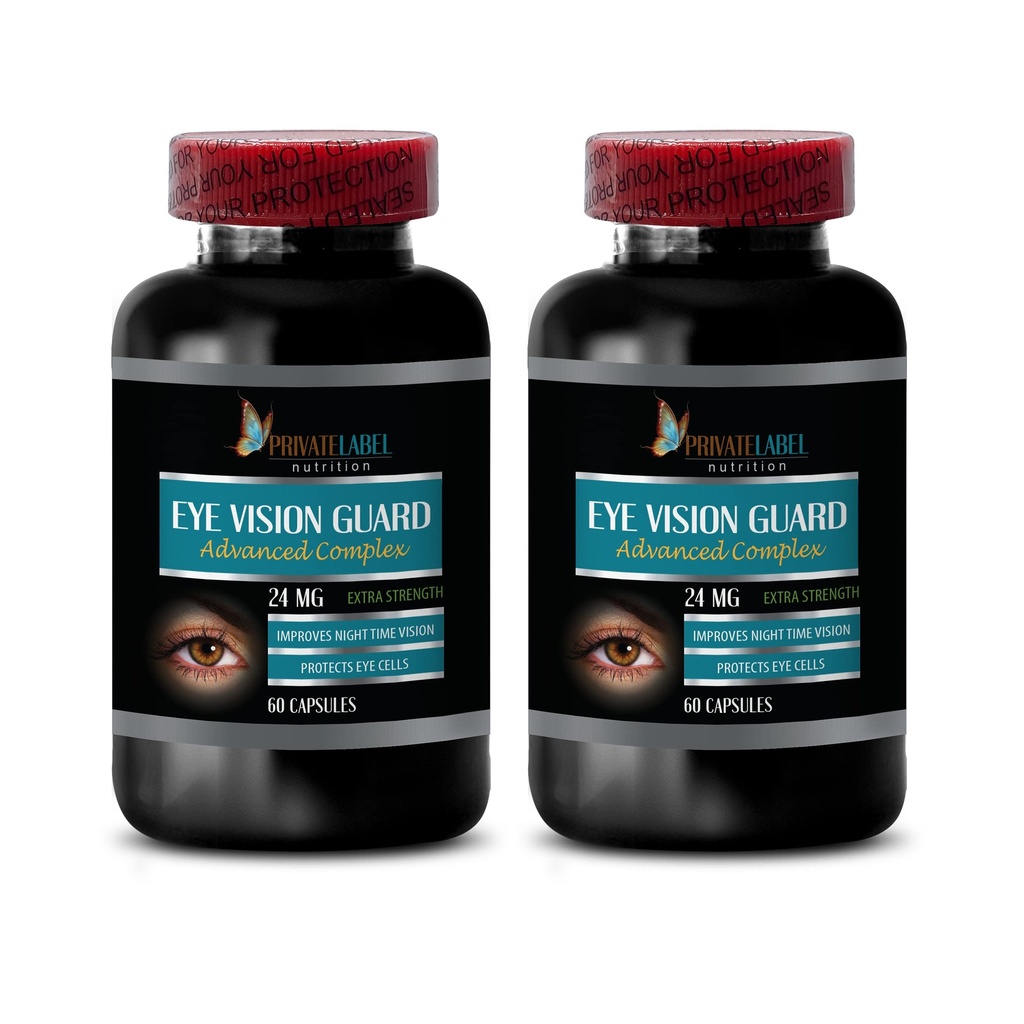 Eye Supplements Lutein - Eye Vision Guard 24 MG - Advanced Eye Complex - Lutein for Eyes, Vision Support Complex, Vitamin A, Grape Seed Extract, Vision Pills for Eyes Over 50, 2 Bottles 120 Capsules