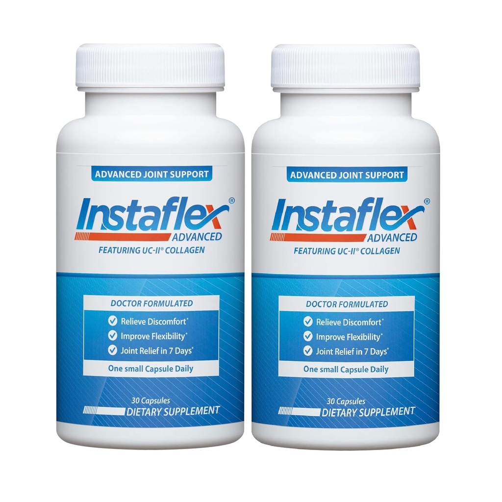Instaflex Advanced Joint Support Nutritional Supplement Capsule with Doctor Formulated Joint Relief Supplement, Featuring UC-II Collagen & 5 Other Joint Discomfort Fighting Ingredients, 60 Ct