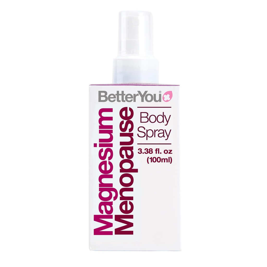 BetterYou Menopause Body Spray - Magnesium Chloride Spray for Menopause Relief - With Ylang Ylang and Clary Sage - Muscle and Sleep Support - 3.38 oz