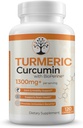 Turmeric Supplement with 95% Standardized Curcuminoids and Black Pepper Extract - Antioxidant Benefits - 120 Vegan Capsules