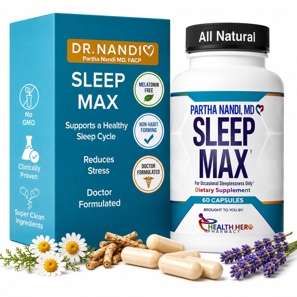 All Natural Sleep Aid – Non-Habit Forming Magnesium, GABA, 5-HTP & Taurine – REM Sleep & Deep Sleep Supplement Without Melatonin – Vegan Herbal All Natural Sleep Aid for adults – 60 Capsules