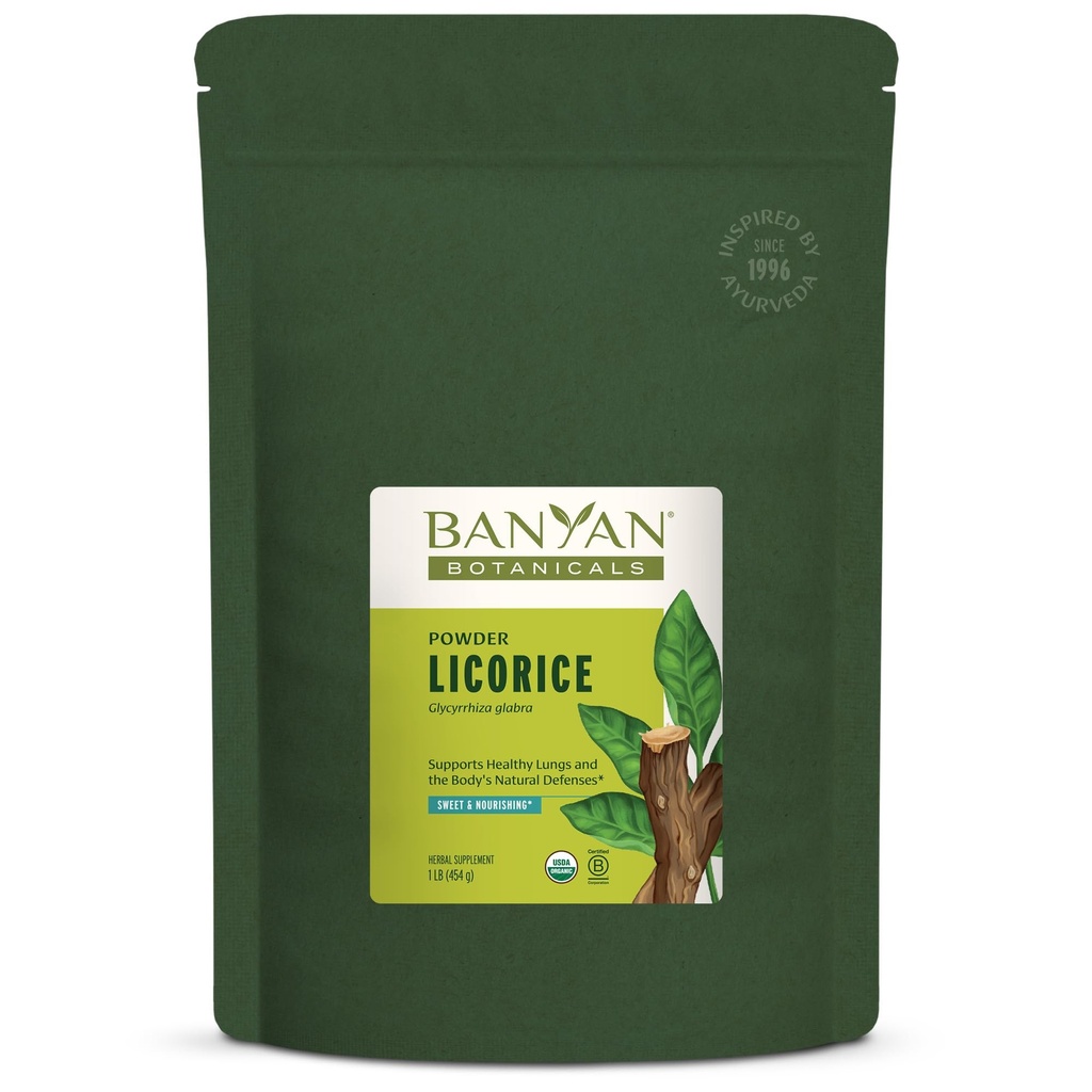 Banyan Botanicals Licorice Powder – Organic Licorice Root Powder (Glycyrrhiza Glabra) – for Supporting Healthy Digestion and Respiratory System Function* – 1 lb. – Non-GMO Sustainably Sourced Vegan