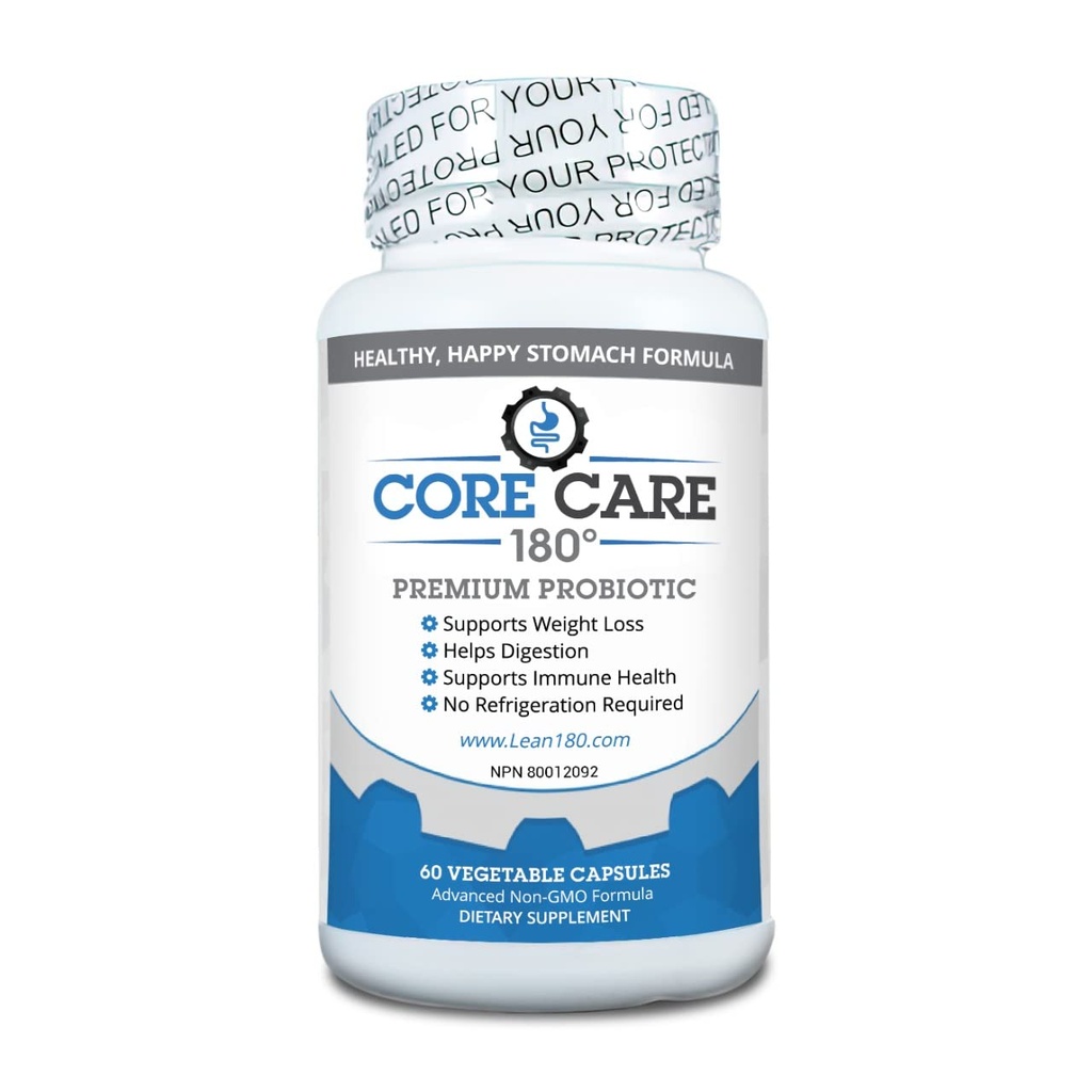 Best Probiotics for Gut Health Men and Women, All Natural Supplement, Helps Digestion, Mood, Bloating, Constipation, Gas (30 Day Supply) Core Care 180