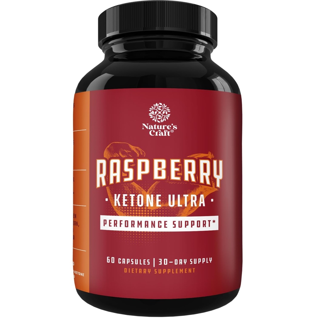Natures Craft Blend of Raspberry Ketones, Green Tea Extract and African Mango – Lose Weight Faster – Potent Ingredients to Speed Up Weight Loss, Suppress Appetite & Burn Fat – 60 Capsules