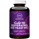 MRM Nutrition CoQ‑10 Resveratrol Red Yeast Rice - Fermented CoQ-10, Trans‑Resveratrol & Red Yeast Rice, Natural Cardiovascular & Antioxidant Support for Women & Men, Gluten‑Free - 30 Servings