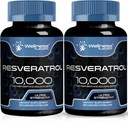 WELLNESS LABSRX Resveratrol 1000mg Capsules - 240 Count - Japanese Knotweed Extract Resveratrol - Pack of 2