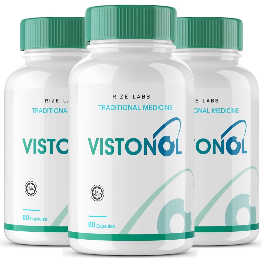 rize labs Vistonol Vision Supplement, All-Natural Capsules for the Rapid Improvement of Health and Better Ability to Focus, Support Healthy Eye Functions - Pack of 3(180 Capsules)