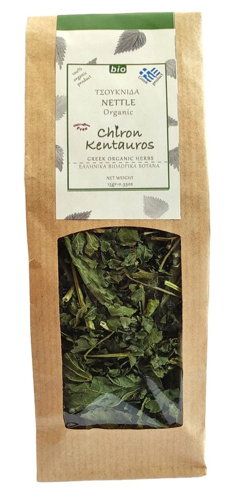 Greek Organic Bio Herb Nettle (Urtica) Leaves from Mount Pelion Greece - GMO/Caffeine Free 15gr - 0.53oz