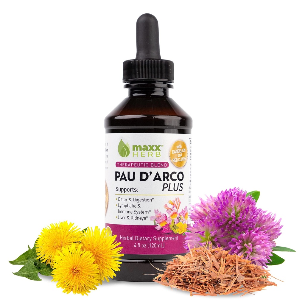 Maxx Herb PAU D'Arco Blend Liquid Extract for Immune Support, 4 Oz