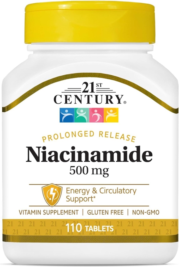 21st Century Niacinamide 500 mg Tablets Prolonged Release - 110 ct, Pack of 2