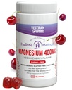 Magnesium Citrate Gummies for Kids & Adults - Sugar-Free, Vegan and Non-GMO for Better Sleep and Relaxation - Cherry Flavor with No Sugar Alcohol - 120 Count