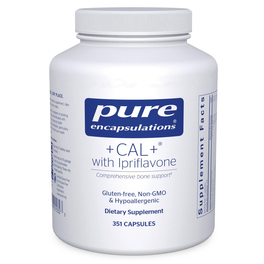 Pure Encapsulations +Cal+ with Ipriflavon | Mineral, Vitamin, and Herbal Supplement to Promote Skeletal Strength | 351 Capsules
