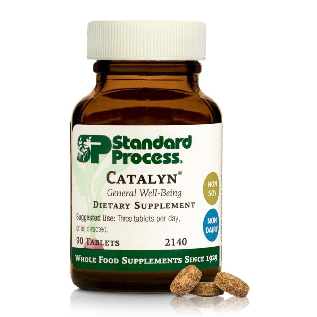 Standard Process Catalyn - General Well-Being Tablet to Aid Antioxidant Activity - Contains Vitamins A, B6 & D - Designed to Bridge Nutritional Gaps - Non-Dairy & Non-Soy - 90 Tablets (30 Servings)