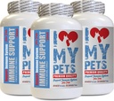 I LOVE MY PETS LLC Dog Immune Supplements - PET Immune Support - Dogs and Cats - Booster - Healthy - Burdock for Dogs - 180 Treats (3 Bottles)
