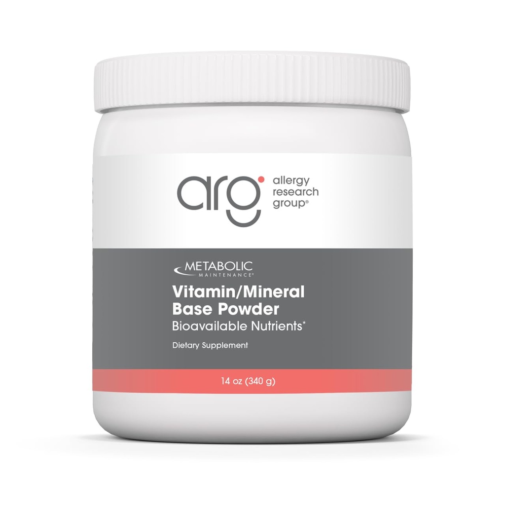 Metabolic Maintenance Vitamin Mineral Base Powder - Iron Free Multivitamin with Active B Vitamins + Chelated Minerals (340 Grams, 60 Servings)