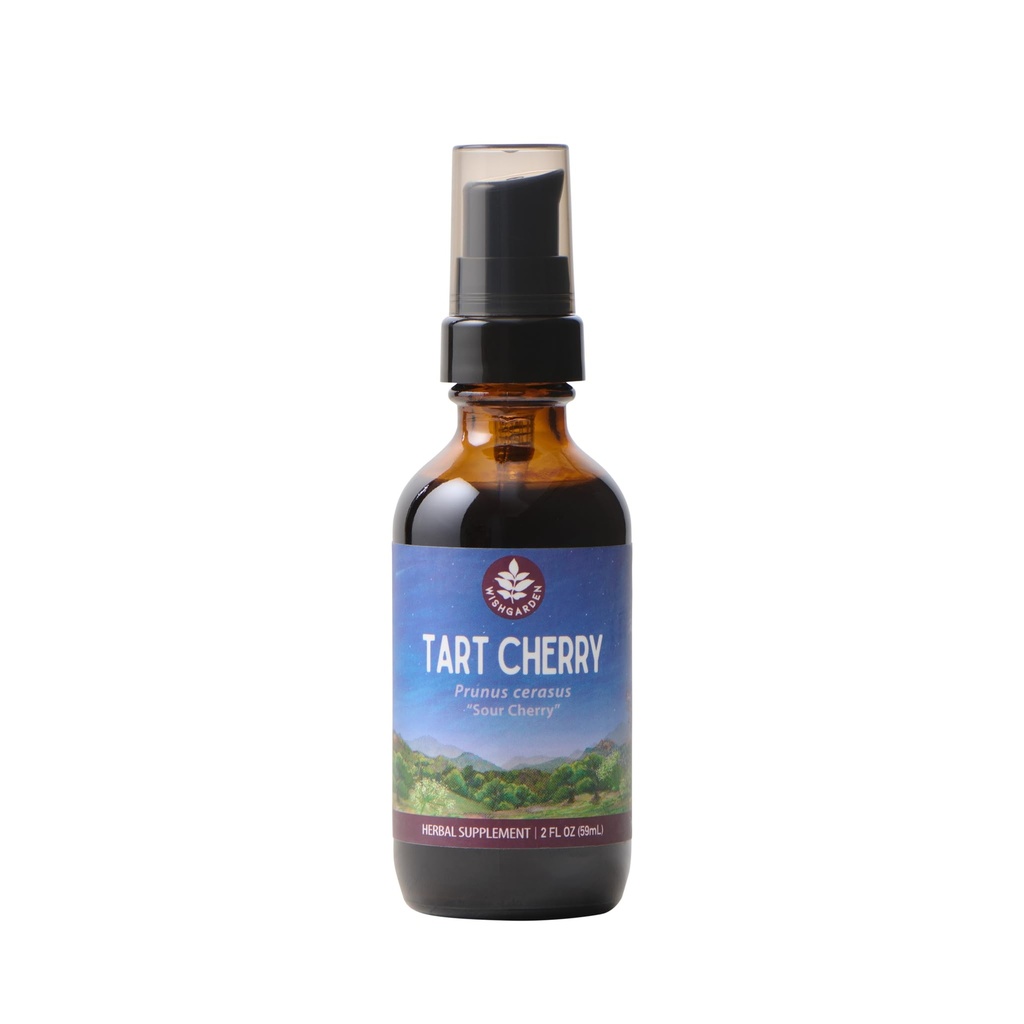 WishGarden Herbs Organic Tart Cherry Extract - Organic Tart Cherry Juice Tincture for Sleep Support Contains Natural Melatonin, Joint Comfort & Muscle Recovery, Superfood Rich in Nutrients, 2oz