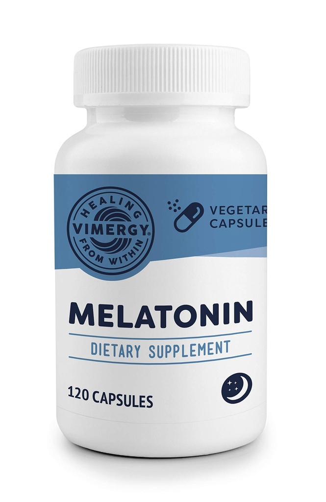 Vimergy Melatonin – Natural Sleep Aid – Sleep Supplement – Helps You Fall Asleep Faster & Stay Asleep Longer - Non-GMO, Gluten-Free, Kosher, Soy-Free, Vegan, Paleo (120 Counts)
