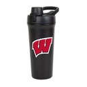 FANMATS NCAA 26 oz Stainless Steel Shaker Bottle — Leak-Resistant Flip-Top Lid | Sleek Team Design | Built-In Mixing Screen