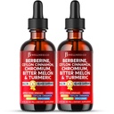 Berberine with Ceylon Cinnamon Supplement Liquid Drops + Bitter Melon Extract, Glucomannan, Gymnema, Chromium, Turmeric, Panax Ginseng, Moringa- 4 OZ