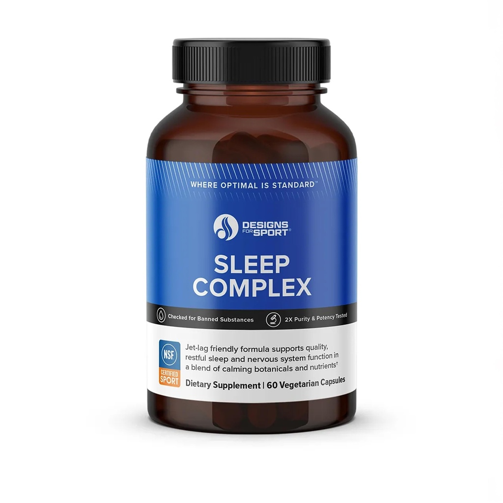 Designs for Health Sleep Complex - Supports Relaxation & Restful Sleep* - Nutrients & Botanicals with Neurotransmitter Precursors - NSF Certified for Sport - 60 Vegetarian Capsules
