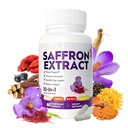 Saffron Supplements with Turmeric, Ginseng, and Zinc Complex Formula for Men and Women Supports Mood, Immune Function, 60 Vegan Capsules