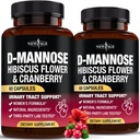 NEW AGE D-Mannose with Cranberry & Hibiscus - High Strength for Urinary Tract Health - Supplement for Women - Bladder, Liver & Microflora Support - Made in USA - Vegan, 120 Capsules