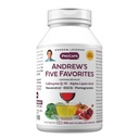 ANDREW LESSMAN Andrew's Five Favorites 240 Capsules - Provides 200mg Each of Coenzyme Q-10, Resveratrol, EGCG, Pomegranate and Alpha Lipoic Acid, Powerful Anti-Oxidant Support, No Additives