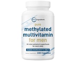 Micro Ingredients Pure Methylated Multivitamin for Men, 240 Capsules | 30 Essential Nutrients with Activated B Complex & Methylfolate + Saw Palmetto, Ginseng, Maca, Lycopene, Vitamin D3 & Zinc