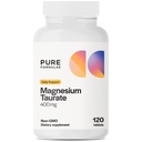 Pure Formulas Magnesium Taurate 400mg - 120 Tablets - Non-GMO Magnesium Supplement for Cardiovascular Health, Muscle Function, and Relaxation - Essential Mineral with Calming Taurine - 1-Month Supply