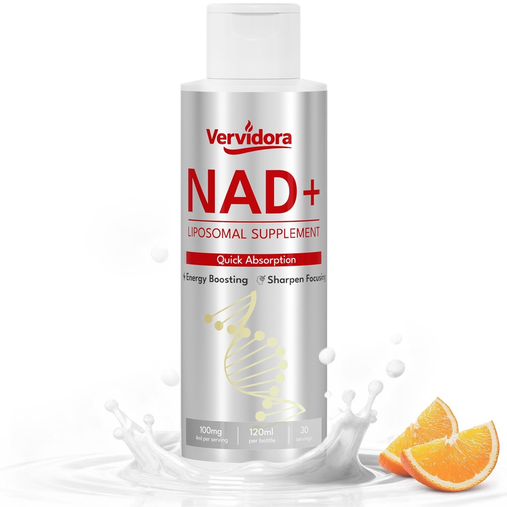 Liposomal NAD+ Supplement, NAD+ Liquid Supplement with High Absorption for Anti-Aging, Cellular Health, Enhance Focus, Energy&Metabolism Support, Liposomal NAD+ Supplements for Women& Men