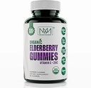 Organic Elderberry Gummies with Zinc and Vitamin C | Immune Boosting Sambucus Elderberry Rich in Antioxidants | Plant Based, Gluten Free, 60 Vegan Gummies