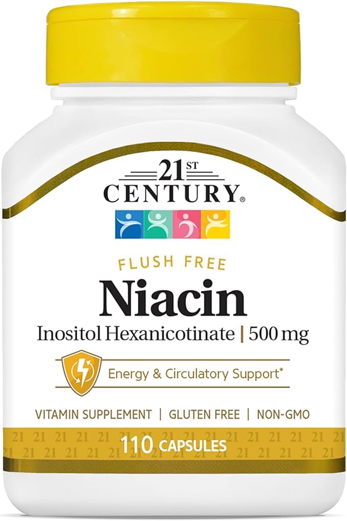 21st Century Flush Free Niacin 500mg 110 Capsules Pack of 2