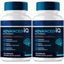 Advanced IQ Brain Supplements for Memory and Focus Capsules, Advanced IQ Memory Pills for Brain - Maximum Strength, All Natural Formula Nootropic Pills, AdvancedIQ Health Support Reviews (2 Pack)