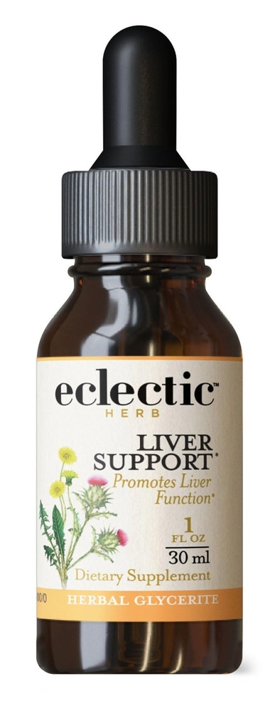 Eclectic Herb - Milk Thistle Liquid Glycerite (Silybum marianum) | Liver Support + Detox | Herbal Tincture | Alcohol-Free, Vegan, Organic, Non-GMO, Gluten Free (1 fl oz | 30 ml)