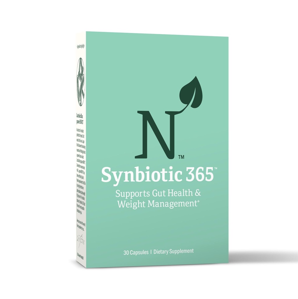 Synbiotic 365 Triple Action Prebiotics and Probiotics for Women & Men | Supplement with B Vitamins, Biotin & Niacin | Gluten Free, Non-GMO & Vegan | 20 Billion CFU | 30 Servings