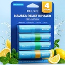 1s Fast Nausea Relief Nasal Stick With 2-in-1 Motion Sickness Ease, 100% Natural Essential Oils For Chemo & Pregnancy Nausea Relief, Non-Drowsy Travel Essentials & Cruise Essentials For Car, Airplane