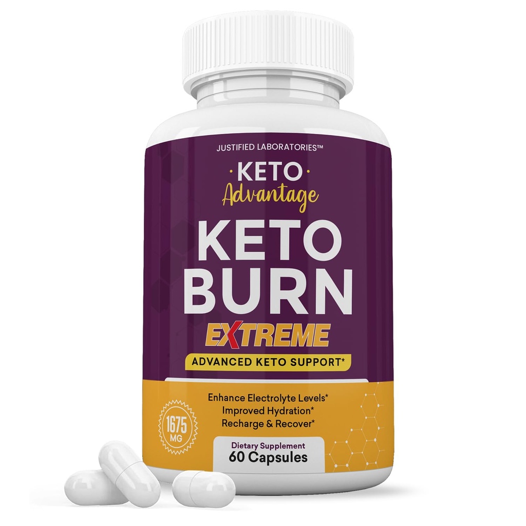 Keto Advantage Keto Burn Extreme Pills 1675MG New & Improved Formula Contains Apple Cider Vinegar Extra Virgin Olive Oil Powder Green Tea Leaf 60 Capsules