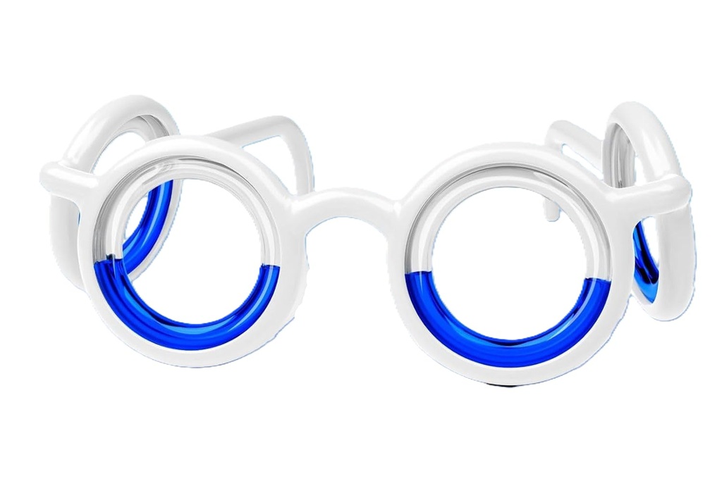 Generic White Motion Sickness Glasses - Stylish Frame, Motion Sickness Relief for Car, Plane, Boat Travel, and VR Gaming. Cruise Essentials.