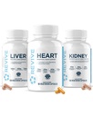 Revive MD Supplement Bundle for Heart, Kidney & Liver Health – Daily Organ Support with Natural Ingredients – Vegan, Gluten-Free & Soy-Free Supplements for Men & Women – 45 Servings + 30 Servings (x2)