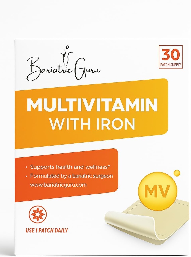 Multivitamin + Iron Supplement Transdermal Patch – Daily Vitamin & Mineral Supplement with B Complex, Vitamin D3, Calcium, Magnesium, Iron and Essential Nutrients - 30 Patches