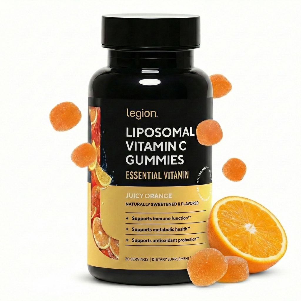 LEGION Liposomal Vitamin C Gummy - High Absorption Liposomal VIT C for Women & Men - Natural Vitamin C Supplements for Immune System Support (60 Gummies)